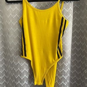 Yellow with Black Stripe, Cheeky Bodysuit